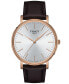 Men's Swiss Everytime Brown Leather Strap Watch 40mm