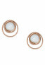 Elegant bronze earrings with mother of pearl Agnethe SKJ1496791