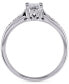 ფოტო #3 პროდუქტის Diamond Princess Quad Cluster Engagement Ring (1/4 ct. t.w.) in 14k White Gold