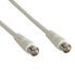 Фото #1 товара InLine SAT Cable 2x shielded ultra low loss 2x F-Quick Plug >80dB white 0.5m - 0.5 m - F-Quick - F-Quick - White