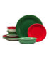 Фото #1 товара Christmas Mixed Colors 12-Pc Classic Dinnerware Set, Service for 4