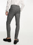 ASOS DESIGN wedding super skinny wool mix suit trousers in monochrome puppytooth