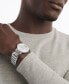 ფოტო #6 პროდუქტის Men's Swiss Sapphire Stainless Steel Bracelet Watch 39mm