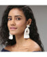 ფოტო #3 პროდუქტის Women's White Tassel Drop Earrings