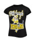 Big Girls Black Pittsburgh Penguins Mickey Mouse Go Team Go T-shirt