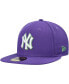 Men's Purple New York Yankees Lime Side Patch 59FIFTY Fitted Hat