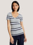 Фото #1 товара Favorite Stripe V-Neck T-Shirt