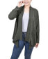 Фото #2 товара Women's Long Sleeve Ribbed Cardigan