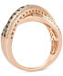Фото #5 товара Nude Diamond™(1/2 ct. t.w.) & Chocolate Diamond®(3/4 ct. t.w.) Crossover Statement Ring in 14k Rose Gold