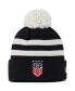 Фото #1 товара Men's Navy USWNT Team Cuffed Knit Hat with Pom