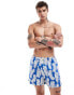 River Island swim trunks in abstract leaf print