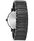 ფოტო #3 პროდუქტის Men's Futuro Diamond-Accent Black Stainless Steel Bracelet Watch 42mm