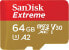 Фото #1 товара SanDisk Extreme 64GB microSD Card for Mobile Gaming, with A2 App Performance, Supports AAA/3D/VR Game Graphics and 4K UHD Video, 160MB/s Read, 60MB/s Write, Class 10, UHS-I, U3, V30