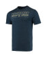 ფოტო #3 პროდუქტის Men's Heathered Charcoal, Navy Navy Midshipmen Meter T-shirt and Pants Sleep Set