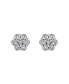 Round Cut Natural Certified Diamond (0.08 cttw) 10k Yellow Gold Earrings Mini Cluster Design