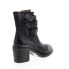 A.S.98 Jacob A24211-301 Womens Black Leather Zipper Mid Calf Boots 6