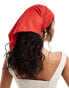 Фото #4 товара ASOS DESIGN plain headscarf in red