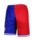 Фото #3 товара Men's Royal, Red Philadelphia 76ers Hardwood Classics 1982 Split Swingman Shorts