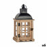 Фонарь из черного металла и коричневого дерева Gift Decor Lantern 14 x 40 x 20 см (6 штук) - фото #1