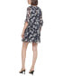 Фото #2 товара Women's 3/4-Sleeve Printed Chiffon Dress