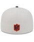 ფოტო #3 პროდუქტის Men's Stone/Navy Chicago Bears 2024 Sideline Historic 59FIFTY Fitted Hat