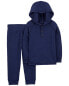 Baby 2-Piece Thermal Hooded Tee & Jogger Set 3M