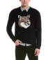 Maison Kitsune Big Fox Wool Crewneck Sweater Men's Blue Xs