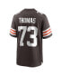 Фото #3 товара Men's Joe Thomas Brown Cleveland Browns Retired Player Game Jersey
