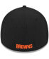 ფოტო #2 პროდუქტის Men's Black Cleveland Browns Main 39THIRTY Flex Hat