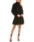 Фото #1 товара Krisa Shirred Turtleneck Mini Dress Women's Black Xs