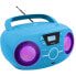 BIGBEN CD61BLUSB Tragbare Radio-CD-USB-Blau + Leuchtlautsprecher