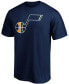 Фото #2 товара Men's Navy Utah Jazz Primary Team Logo T-shirt