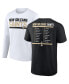 Фото #1 товара Men's Black, White New Orleans Saints Two-Pack 2023 Schedule T-shirt Combo Set