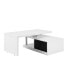 Buck II Coffee Table with Swivel Top In White & Black High Gloss Finish