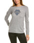 Фото #1 товара Zadig & Voltaire Gaby Heart Strass Wool & Cashmere-Blend Sweater Women's Grey Xs