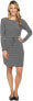 Фото #2 товара CARVE Designs 243813 Womens Long Sleeve Sheath Dress Gray Striped Size Large