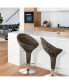 Фото #3 товара 2 Piece Adjustable Wicker Bar Stool in Brown with Chrome Base