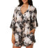 Bar III Womens Wet n Wild Romper Cover-up Swimwear In Black Tie Dye Size Large