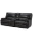 Фото #1 товара Binardo 99" 3 Pc Zero Gravity Leather Sectional with 2 Recliners and 1 Console, Created for Macy's