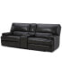 Фото #1 товара CLOSEOUT! Binardo 99" 3 Pc Zero Gravity Leather Sectional with 2 Recliners and 1 Console, Created for Macy's