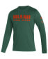 Men's Green Miami Hurricanes Sideline Locker Strikethrough Creator AEROREADY Long Sleeve T-shirt