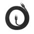 Wytrzymały elastyczny kabel przewód USB-C PD PD 2.0 60W 20V 3A QC3.0 1M czarny-szary
