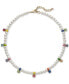 ფოტო #1 პროდუქტის Gold-Tone Color Crystal & Imitation Pearl Collar Necklace, 16" + 2" extender, Created for Macy's