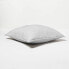 Фото #2 товара Euro Heavyweight Linen Blend Quilt Pillow Sham Light Gray - Casaluna