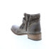 Bed Stu Heather F378101 Womens Gray Leather Hook & Loop Casual Dress Boots