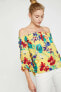 Kadın Renkli Çiçek Desenli Bluz 0KAL68872IW