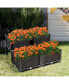 Set of 4 Raised Garden Bed Elevated Flower Vegetable Herb