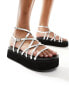 Фото #1 товара RAID Leili strappy platform sandals in silver