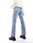 Фото #4 товара Mango straight leg jeans in light blue