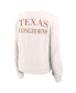 Фото #2 товара Branded Women's White Texas Longhorns Kickoff Full Back Long Sleeve T-Shirt